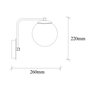 Opviq Daisy - 146-A Lámpara de pared dorada